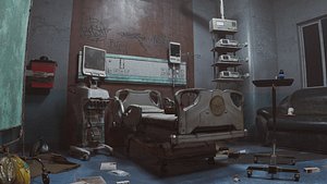 Hospital Patient Room 3D