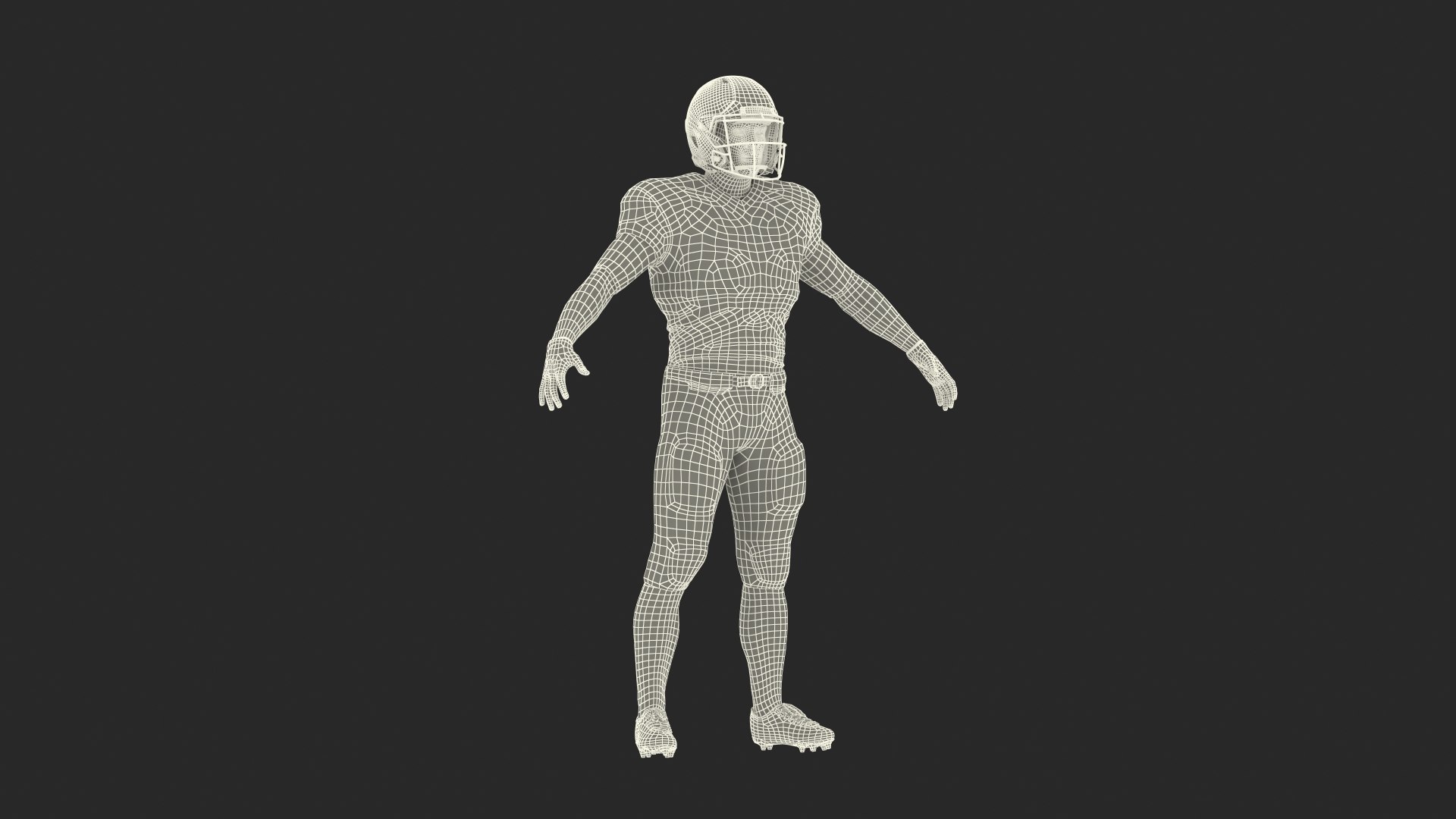 3D Red Uniform T-Pose American Football Players - TurboSquid 2091446