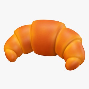3D Emoji Croissant 001