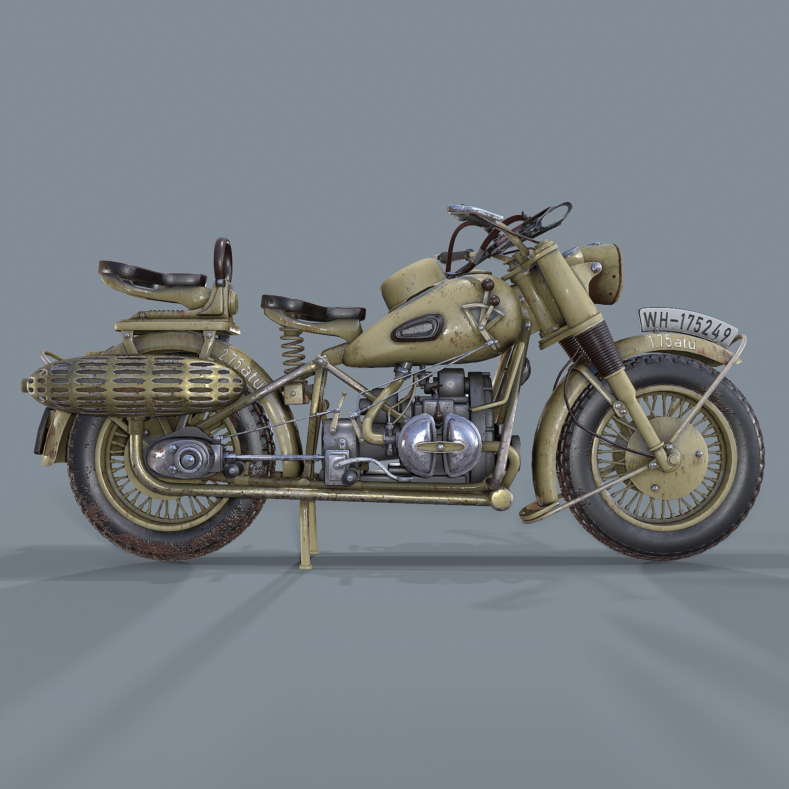 3D model german motorcycle ww2 modeled - TurboSquid 1601775