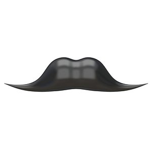 3D Cartoon Mustache 03