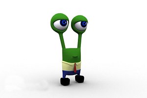 3d rigged monster model