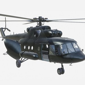 Rigged Mi-8 Helicopter 3D