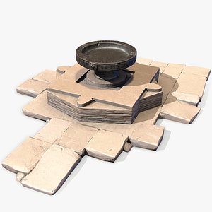ready ancient egyptian altar 3D model