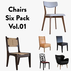 3D Chairs Six Pack Vol 01 model