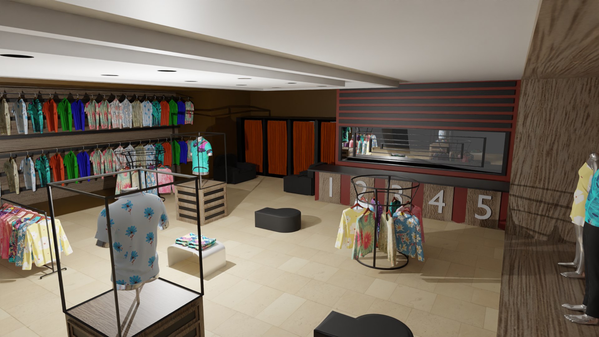 Clothing Store Interior 3D Model - TurboSquid 2157436