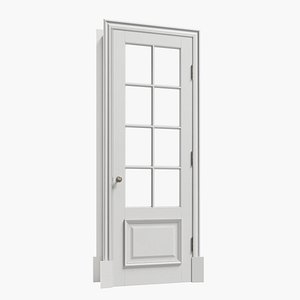 Classic door wood white