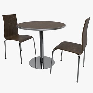 Round Cafe Table and Chairs Set