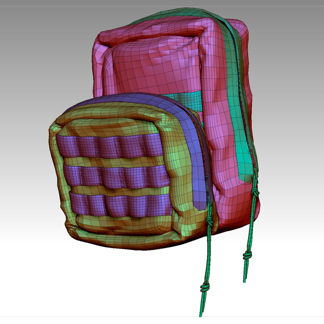 Zbrush Molle Tactical Bag 3d Model