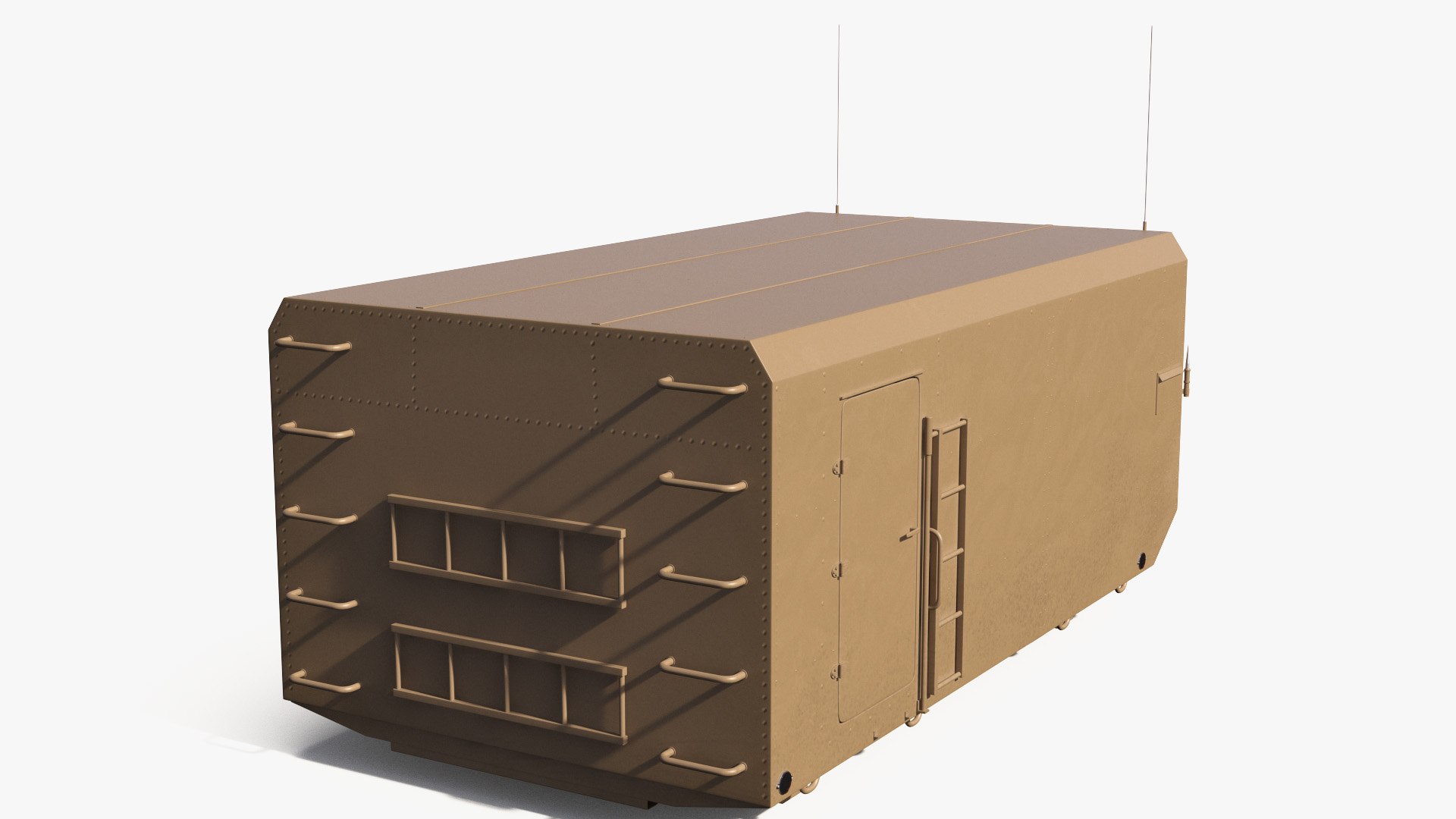 Desert Radar Cabin 3D model preview