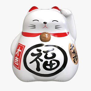 Maneki Neko Statue (White)