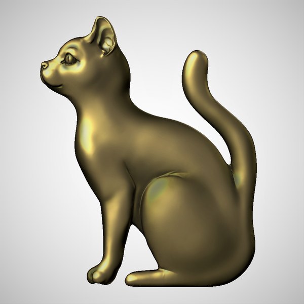 bas-relief cat 3D model