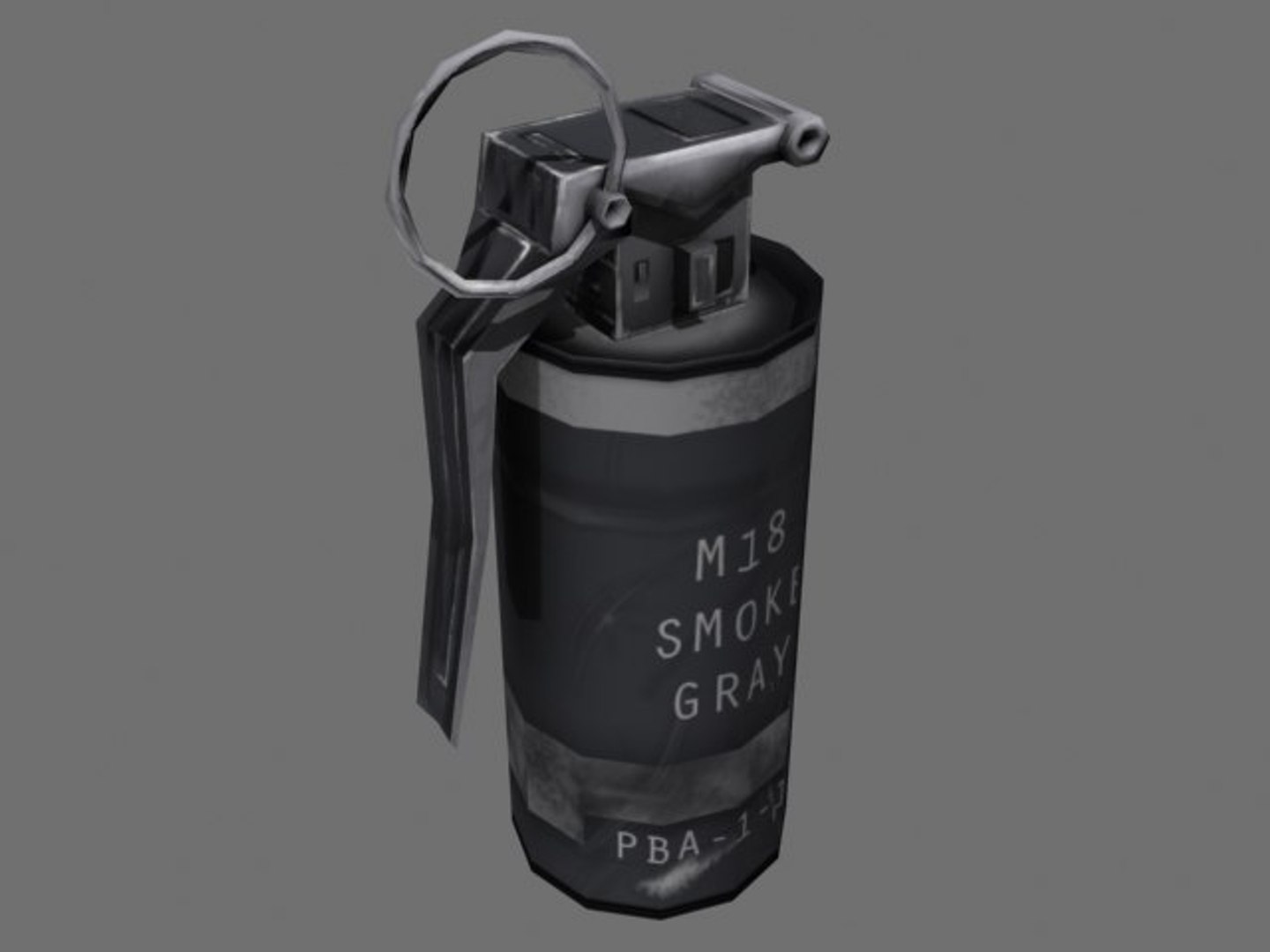 gray smoke grenade 3d model