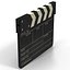 3d clapboard modeled