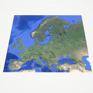 Europe large scale detailed terrain landscape map PBR