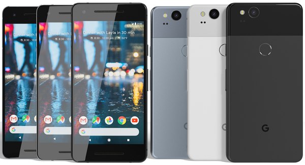 3D realistic google pixel 2 model