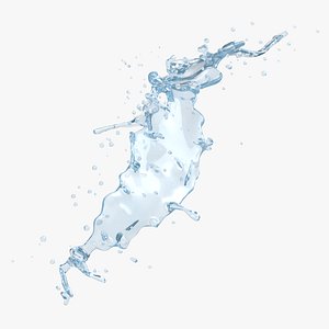 Prop 15 Splashes Type 03 Blue 3D model