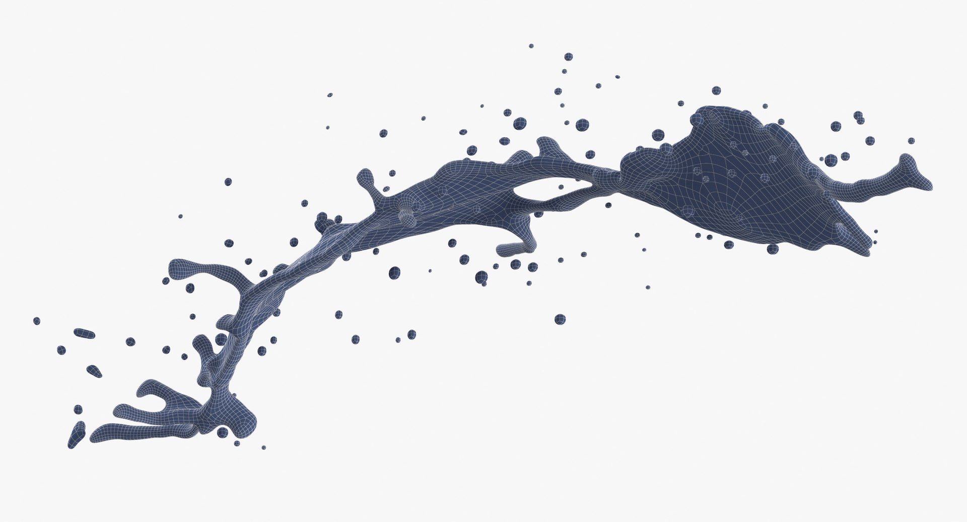 Prop 15 Splashes Type 03 Blue 3D Model - TurboSquid 2145506