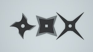 ninja throwing stars shurikens 3D model