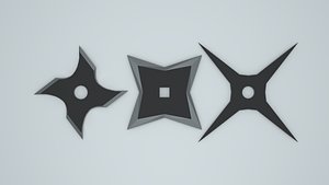 Low poly throwing star shurikens