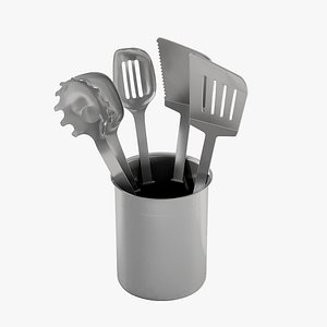 realistic utensils calphalon 3D model