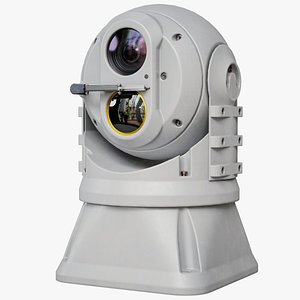Multisensor Gyro Stabilized PTZ Camera System Type 3 PBR 3D