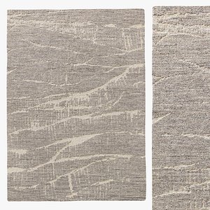 3D STRATI HAND-KNOTTED WOOL RUG B
