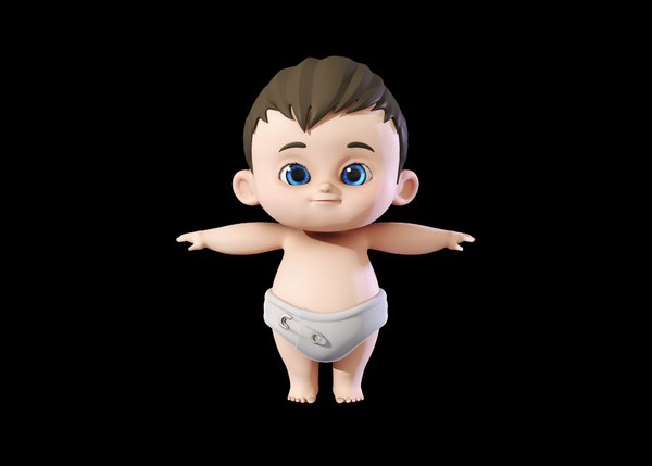 3D cute baby boy model - TurboSquid 1323360