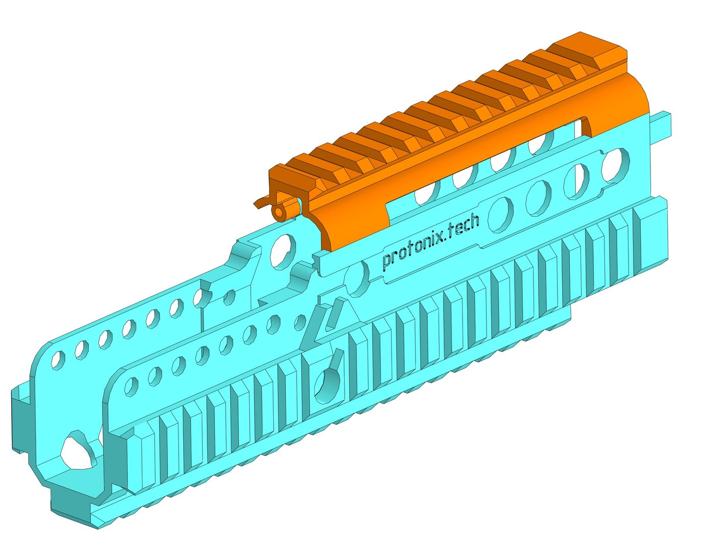 modelo 3d RIS foregrip for airsoft L85-SA80 - TurboSquid 2035353