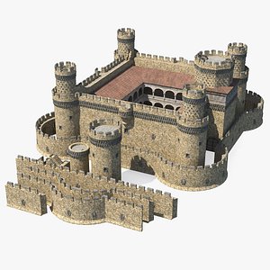 medieval castle set 3D model