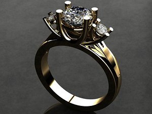 3d diamond ring