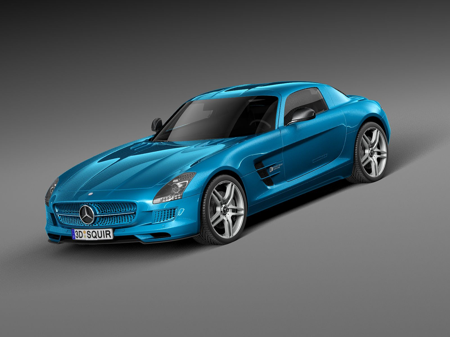 2014 electric mercedes 3d model