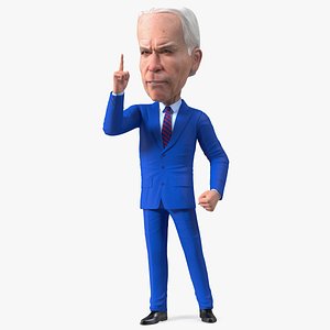 Cartoon Joe Biden Thumbs Up 3D model