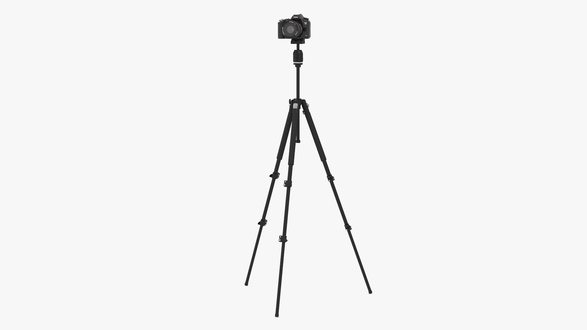 Canon Camera EOS 5D on Tripod 3D model preview