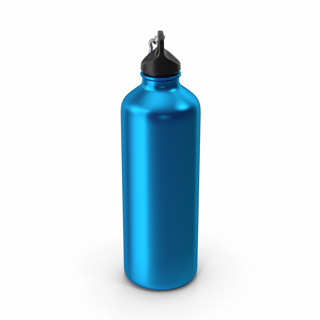 Water Bottle Blue Matal 3D Model - TurboSquid 1838802