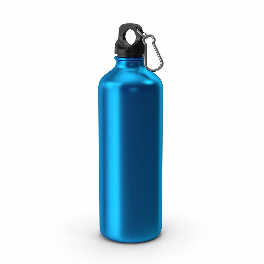 Water Bottle Blue Matal 3D Model - TurboSquid 1838802