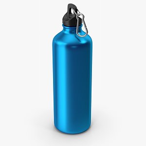 Water Bottle Blue Matal 3D model