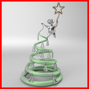 concept christmas tree fbx