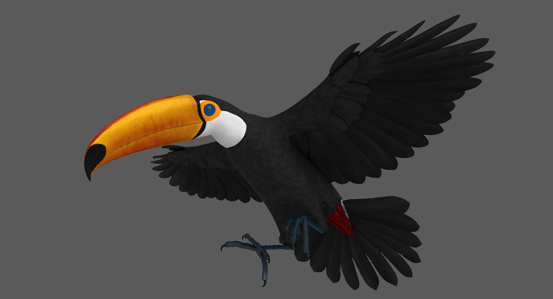 3D toco toucan animation https://p.turbosquid.com/ts-thumb/4p/f0ZFY0/yQLRUyg2/toucan_poses_008/jpg/1531760613/1920x1080/fit_q87/50c16b03a02317328e8dca597232db077b3e6ba2/toucan_poses_008.jpg