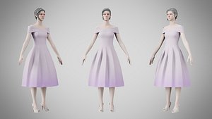 Dress 42 Thistle 3D model