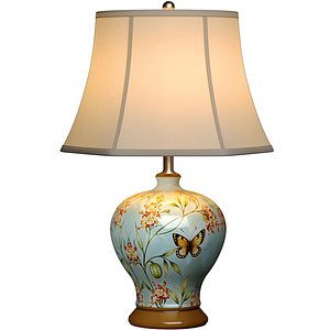 Modern European Style Ceramic Decorated Nightstand Table Lamp 3D model model
