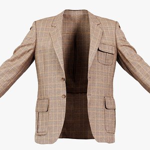 Suit C Vest Open Remastered 3D model