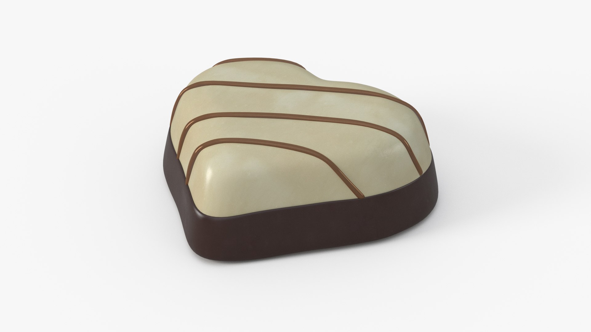 Heart Shaped Chocolate Candy 3D model preview