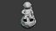 Astronaut sitting on the moon printable model