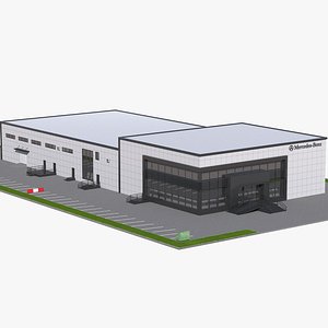 3D Mercedes Benz Car Dealership