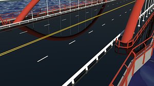 3D new york metal bridge