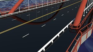 New York metal bridge 3D model