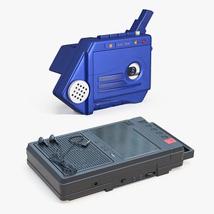 3D model Vintage Cassette Audio Recorders Collection