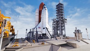 Space Shuttle Launch Realistic Environment 3D model