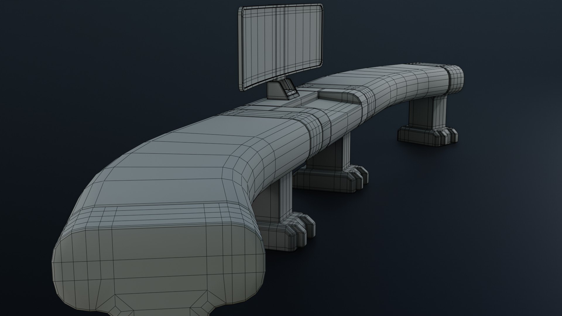 3D Sci-fi Workspace - Low Poly - Game Ready - PBR - TurboSquid 2288852